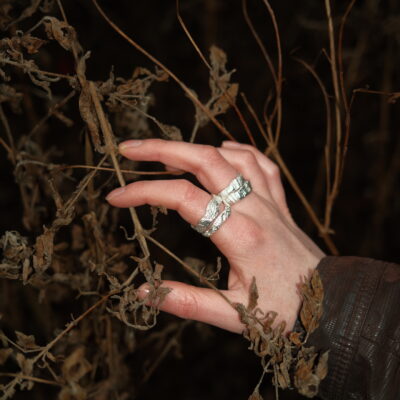 Silver Ring- Shell and Lace Collection